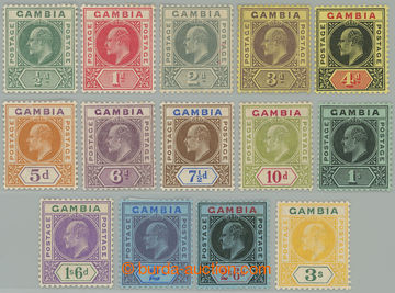 262192 - 1909 SG.72-85, Edward VII. ½P - 3Sh, complete set of 14 sta