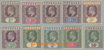 262230 - 1904-1906 SG.67-76, Edward VII. ½P - 10Sh, complete set of 