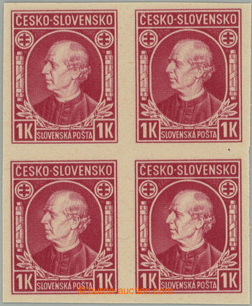 262246 - 1939 Sy.NZ24Nb, Hlinka 1K červená ČESKO-SLOVENSKO, nezoub