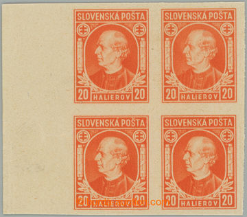 262251 - 1939 PLATE PROOF  Sy.SK27N, plate proof stamps Hlinka 20h in