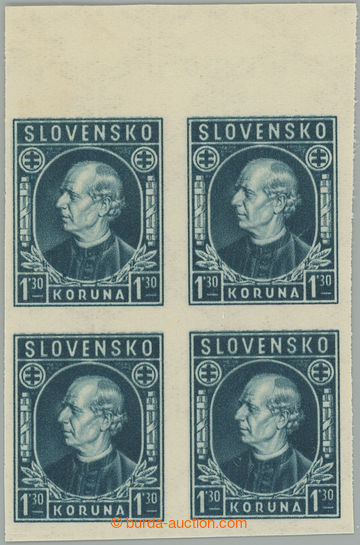 262252 - 1939 ZT  Sy.SK33N, Hlinka 1,30Ks modrozelená, nezoubkovaný