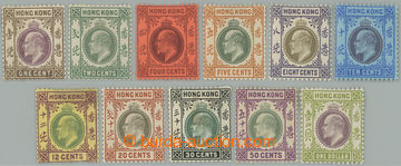 262261 -  SG.62-72, Edvard VII. 1c - £1, sestava 11 hodnot z dlouhé