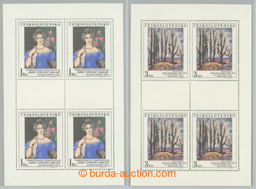 262288 - 1985 Pof.PL2724, 2726, Art 1 and 3Kčs, comp. 2 pcs of with 