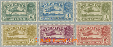 262293 - 1929 SG.220-225, airmail George V. - Biplane 2A - 12A; compl