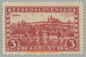 262345 - 1926 Pof.226x, Prague 3CZK red, parchment paper, wmk P8; min