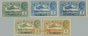 262356 - 1933-1934 SG.31-34, Indian air-mail 2A - 6A with overprint K