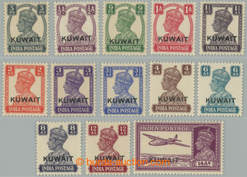 262361 - 1945 SG.52-63, Indian George VI. 3P - 14A with overprint KUW