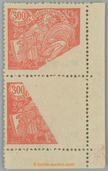 262363 - 1920 Pof.166B VV, 300h červená, HZ 13¾ : 13½, pravá dol