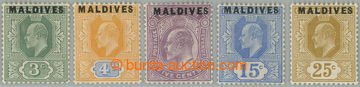 262389 - 1906 SG.2-6, Edward VII. 3C-25C; almost complete set with ov