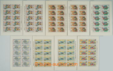 262390 - 1964 Pof.PL1394-1399, Olympic Games Tokio, comp. 9 pcs of bl