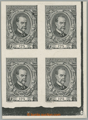 262435 -  PLATE PROOF  values 125h in black color, Pof.140 ST, LR cor