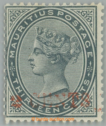 262447 - 1887 SG.117, přetisková Viktorie 2c/13c, červený přetis