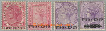 262448 - 1891 SG.118-121, kompletní sestava 4 přetiskových zn. Vik