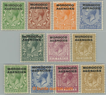 262476 - 1925-1936 BRITSKÁ POŠTA V MAROKU / SG.55-61, přetiskové 