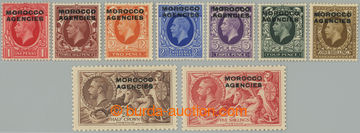 262478 - 1935-1937 BRITSKÁ POŠTA V MAROKU / SG.66-74, Jiří V. 1P-