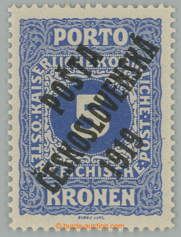 262479 -  Pof.81, Small numerals 5 Koruna blue, overprint type II.; m