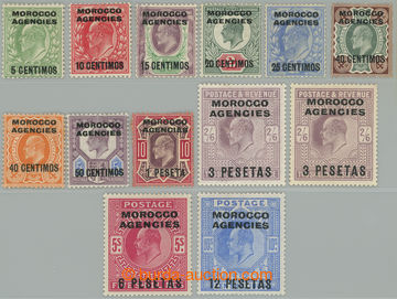 262480 - 1907-1912 BRITSKÁ POŠTA V MAROKU / SG.112-123, přetiskov