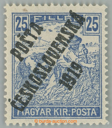 262499 -  Pof.108a, 25f light blue (ultramarine), overprint I. type; 