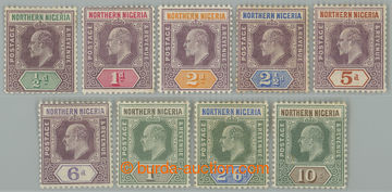 262505 - 1902 SG.10-18, Edward VII. ½P - 10Sh, complete set of 9 sta