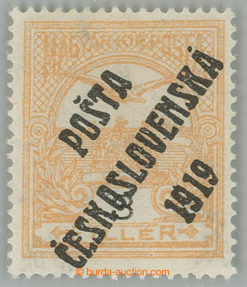 262513 -  Pof.91, 3f orange, type II.; lightly hinged, exp. Vrba, Gil