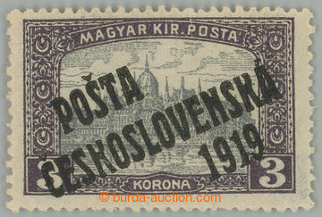 262515 -  Pof.116, 3 Koruna violet / grey, overprint type I.; mint ne