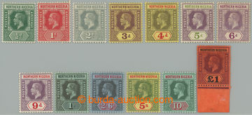 262516 - 1912 SG.40-52, George V. ½P-£1, complete set with wmk Mult