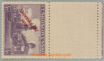 262528 - 1939 Sy.20 KH, Poděbrady 4CZK violet with upper coupon with