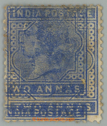 262542 - 1882 SG.92a, Victoria 2A blue, DOUBLE PRINT; good piece with