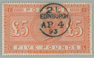 262556 - 1882 SG.137, Victoria £5 orange; very fine, lightly used wi