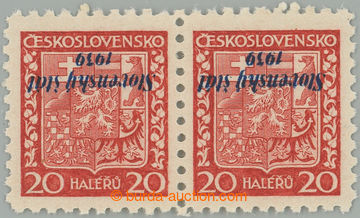 262567 - 1939 Sy.4 FP, Coat of arms 20h orange, horizontal pair with 