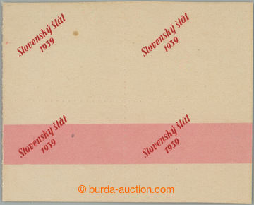 262579 - 1939 PLATE PROOF  overprint trial printing C in red color as