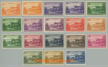 262580 - 1947-1959 SG.1-12, Landscape ½P - 2Sh, complete set with co