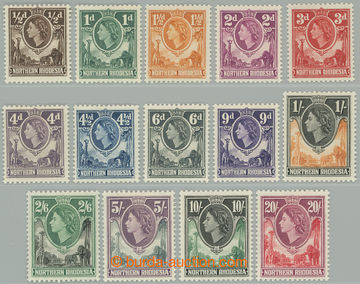 262595 - 1953 SG.61-74, Elizabeth II. ½d - 20Sh; issue Waterlow, com