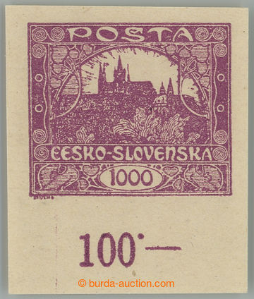 262614 -  Pof.26, 1000h violet, stamp. with lower margin and control-