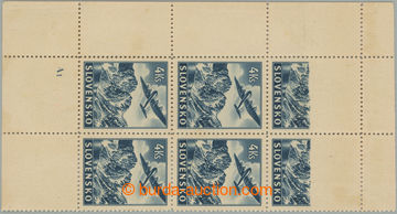 262629 - 1939 Sy.L6 VV, Letecké 4Ks modrá, levý dolní rohový 6-b