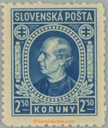 262650 - 1939 Sy.31C, Hlinka 2,50 Koruna blue with line perforation 1