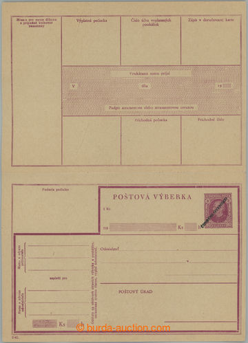 262678 - 1945 CPV13.3Aa, Hlinka 80h, černý strojový přetisk ČESK