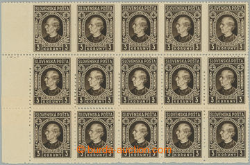 262683 - 1939 Sy.32C production flaw, Hlinka 3 Koruna brown, L margin