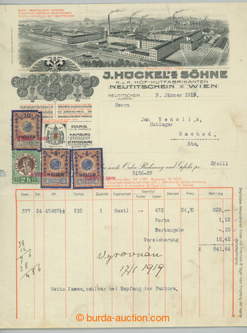 262685 - 1919 Mng.J10, identification document, invoice with 3 Austri