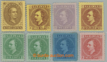 262731 - 1869-1875 SG.1, 2, 3-7, Brooke 3c 1869, 1871 and complete se