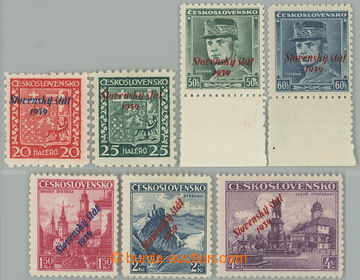 262735 - 1939 SESTAVA / Sy.4, 5, 9, 11, 14, 17 a 20, sestava 7ks zn. 