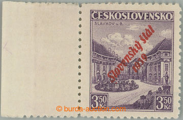 262740 - 1939 Sy.19a, Slavkov 3,50CZK violet, red Opt, stamp. with L 