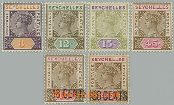 262747 - 1893-1900 SG.22-25 + 26-27, Viktorie 3c - 45c, kompletní ř