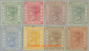 262751 - 1884-1891 SG.27-34, Victoria ½P - 1Sh, wmk Crown CA, comple