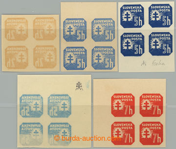 262761 - 1939-1940 comp. 4 pcs of block of four newspaper stmp., 2h w