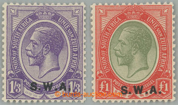 262775 - 1927-1930 SG.56-57, Jiří V. 1Sh3P a £1, přetisk S.W.A.; 