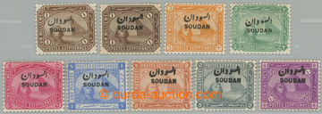 262780 - 1897 SG.1-9, Egypt 1m - 10p, overprint SOUDAN; complete set,