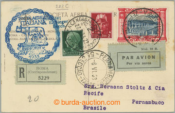 262798 - 1933 ZEPPELIN / ITALIENFAHRT Sie.208C, postcard franked with