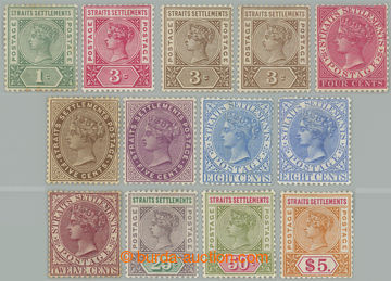 262827 - 1892-1899 SG.95-105, Victoria 1c - $5, complete set incl. sh