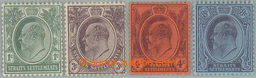 262828 - 1903-1904 SG.123-126, Edward VII. 1c - 8c, wmk Crown CA; ver